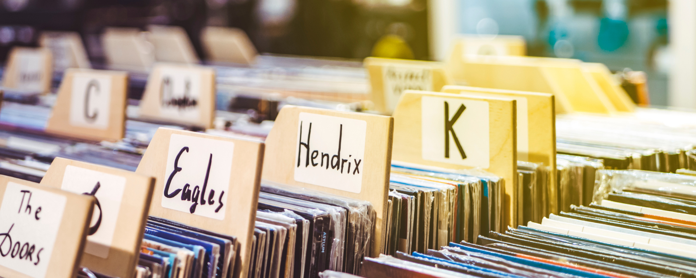 The vinyl on the shelf