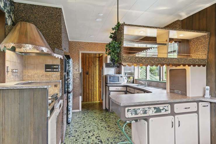 The buyers fell in love with the decor and colour of the three-bedroom home on Churchill Drive, in Crofton Downs, Wellington. Photo / Supplied